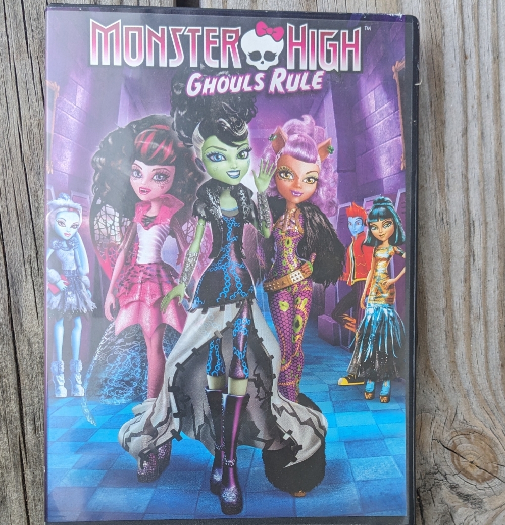 Monster High Ghouls Rule Kids DVD with Pink and Purple Accents